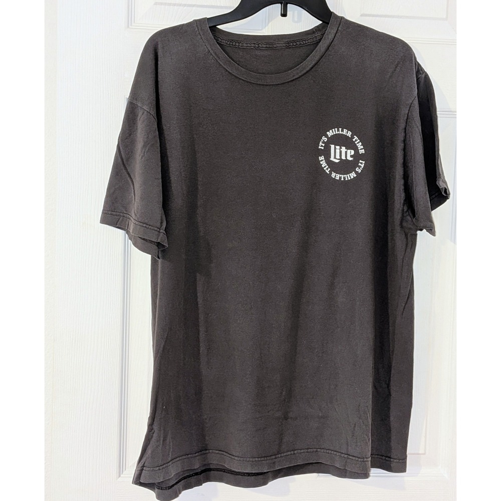 VTG Miller Lite 90's Detroit‎ Tigers T-Shirt Mens XL Black Short Sleeve MLB Tee